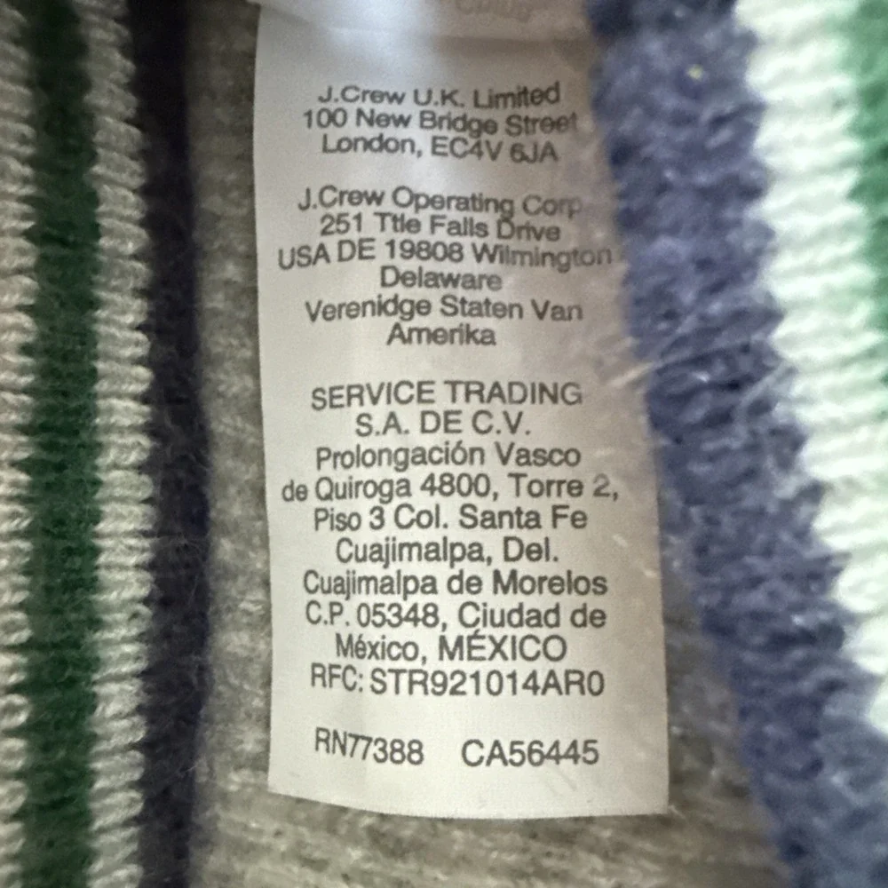 Madewell Rainbow Trim Cashmere Sweater Size XS
